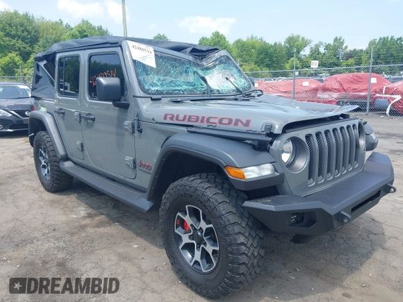 2021 Jeep Wrangler Unlimited Rubicon with VIN 1C4HJXFN3MW816375, listed as a IAAI auction lot 42480514 with 62,324 mi miles and . Bid and sale history available at DreamBid. Image 1.