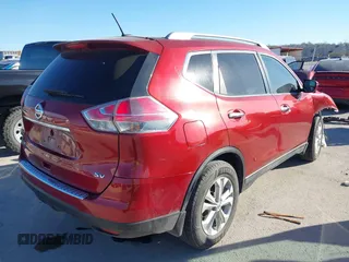 2016 Nissan Rogue SL with VIN 5N1AT2MT6GC884378, listed as a IAAI auction lot 41728309 with 130,258 mi miles. Bid and sale history available at carsss.com. Image 4.
