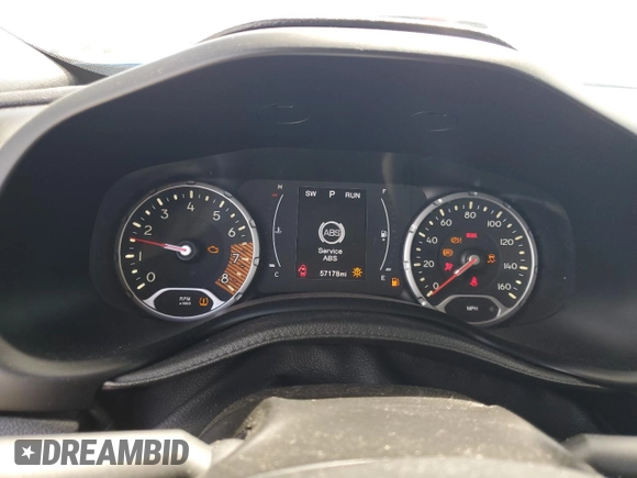 2020 Jeep Renegade Sport with VIN ZACNJAAB8LPM06726, listed as a Copart auction lot 62540725 with 57,178 mi miles and Salvage title. Bid and sale history available at DreamBid. Image 9.