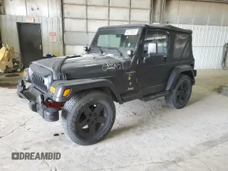 2001 Jeep Wrangler Sport z VIN 1J4FA49S41P347675, wystawiony jako Copart lot #54718525 z przebiegiem 153 102 mil mil oraz Szkoda całkowita • Salvage title. Historia ofert i sprzedaży dostępna na DreamBid. Obrazek 1.