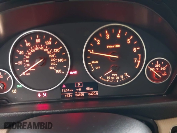 2018 BMW 3 Series 320i xDrive with VIN WBA8E5G56JNU47338, listed as a IAAI auction lot 41238204 with 54,596 mi miles. Bid and sale history available at carsss.com. Image 7.