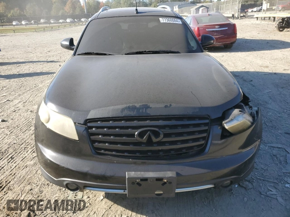 2006 Infiniti FX Options with VIN JNRBS08W36X401053, listed as a Copart auction lot 77360084 with 239,048 mi miles and Salvage title. Bid and sale history available at DreamBid. Image 5.