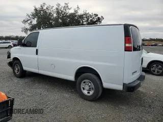 2018 Chevrolet Express Cargo Van with VIN 1GCWGAFP7J1188883, listed as a Copart auction lot 88089515 with 75,036 mi miles and Salvage Title. Bid and sale history available at carsss.com. Image 2.