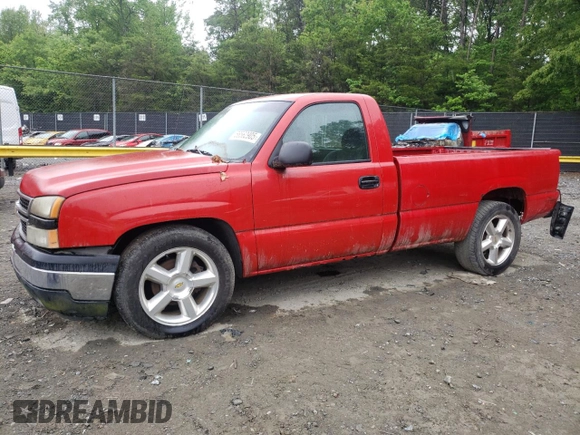2006 Chevrolet Silverado 1500 Work Truck with VIN 3GCEC14X16G155073, listed as a Copart auction lot 56562905 with 240,110 mi miles and Clean Title. Bid and sale history available at DreamBid. Image 1.