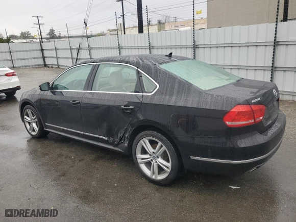 2013 Volkswagen Passat TDI SEL Premium with VIN 1VWCN7A30DC075525, listed as a Copart auction lot 44587795 with 95,186 mi miles and Salvage Title. Bid and sale history available at carsss.com. Image 2.