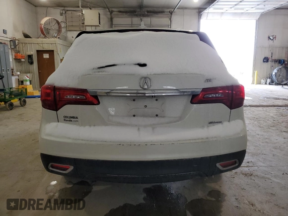 2016 Acura MDX with VIN 5FRYD4H29GB052581, listed as a Copart auction lot 45770155 with 179,244 mi miles and Salvage Title. Bid and sale history available at carsss.com. Image 6.