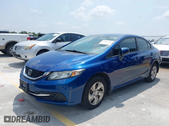 2015 Honda Civic LX with VIN 19XFB2F55FE038021, listed as a IAAI auction lot 42046984 with 109,155 mi miles. Bid and sale history available at carsss.com. Image 2.