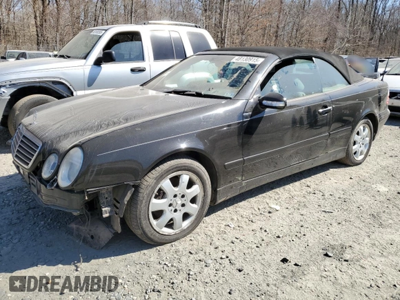 2003 Mercedes-Benz CLK 320 z VIN WDBLK65G43T131711, wystawiony jako Copart lot #48130915 z przebiegiem Nie podano mil oraz Szkoda całkowita • Salvage title. Historia ofert i sprzedaży dostępna na DreamBid. Obrazek 1.
