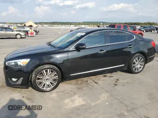 2014 Kia Cadenza Premium with VIN KNALN4D77E5145184, listed as a Copart auction lot 69019324 with 144,307 mi miles and Clean Title. Bid and sale history available at carsss.com. Image 1.