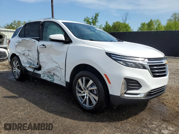 2023 Chevrolet Equinox Premier z VIN 3GNAXXEG7PL241735, wystawiony jako Copart lot #56639855 z przebiegiem 57 654 mil mil oraz Szkoda całkowita • Salvage title. Historia ofert i sprzedaży dostępna na DreamBid. Obrazek 4.