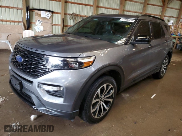 2022 Ford Explorer ST-Line с VIN 1FMSK8KH6NGA80354, выставлен на аукционе Copart как лот 82803054 с пробегом 53 074 миль миль и Списание • Salvage title. История ставок и продаж доступна на DreamBid. Изображение 1.