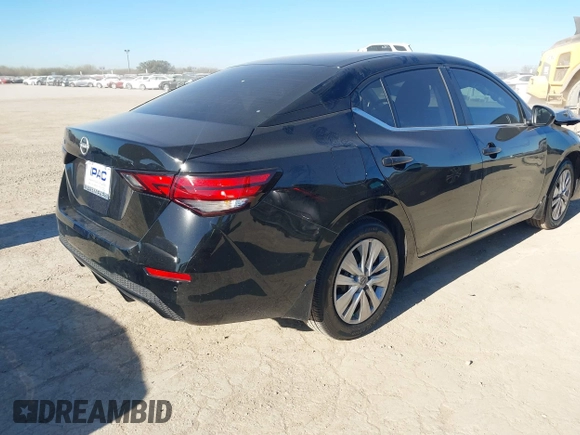 2025 Nissan Sentra S with VIN 3N1AB8BV6SY262493, listed as a IAAI auction lot 41392051 with 942 mi miles and . Bid and sale history available at DreamBid. Image 4.