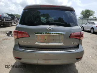 2014 Infiniti QX80 with VIN JN8AZ2NE1E9067594, listed as a Copart auction lot 60652435 with 109,062 mi miles and Salvage title. Bid and sale history available at DreamBid. Image 6.