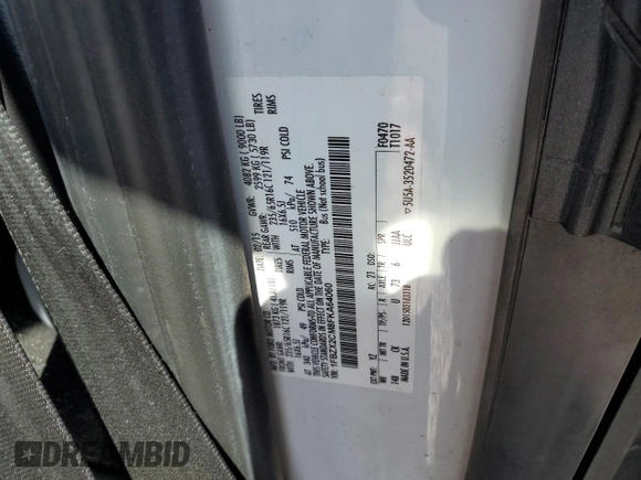 2015 Ford Transit XL z VIN 1FBZX2CM8FKA64060, wystawiony jako Copart lot #74784034 z przebiegiem 33 249 mil mil oraz Szkoda całkowita • Salvage title. Historia ofert i sprzedaży dostępna na DreamBid. Obrazek 13.