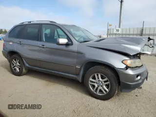 2005 BMW X5 3.0i with VIN 5UXFA13525LY02042, listed as a Copart auction lot 58061944 with 152,251 mi miles and Salvage Title. Bid and sale history available at carsss.com. Image 4.