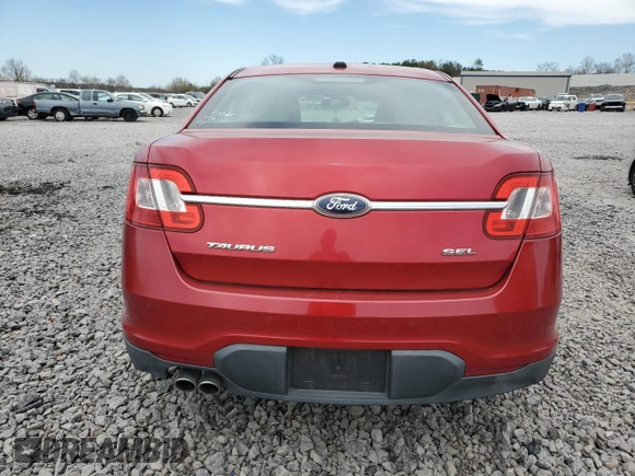 2011 Ford Taurus SEL with VIN 1FAHP2EW0BG121098, listed as a Copart auction lot 50646425 with 50,346 mi miles and Salvage Title. Bid and sale history available at carsss.com. Image 6.