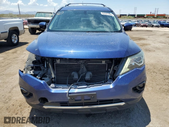 2017 Nissan Pathfinder Platinum with VIN 5N1DR2MNXHC613306, listed as a Copart auction lot 62641485 with 161,737 mi miles and Salvage title. Bid and sale history available at DreamBid. Image 5.