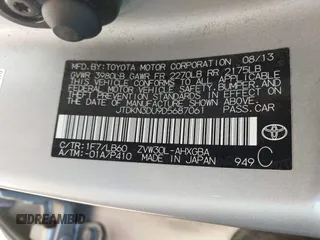 2013 Toyota Prius One with VIN JTDKN3DU9D5687061, listed as a IAAI auction lot 41662170 with 184,524 mi miles. Bid and sale history available at carsss.com. Image 9.