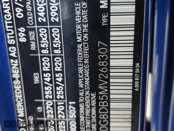 2021 Mercedes-Benz GLC 300 z VIN W1N0G8DB5MV268307, wystawiony jako Copart lot #58694625 z przebiegiem Nie podano mil oraz Nie do naprawy • Non repairable. Historia ofert i sprzedaży dostępna na DreamBid. Obrazek 13.