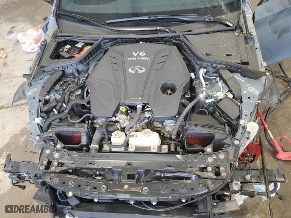 2021 Infiniti Q50 RED SPORT 400 with VIN JN1FV7DR4MM880053, listed as a Copart auction lot 50121485 with 39,037 mi miles and Non Repairable. Bid and sale history available at carsss.com. Image 11.