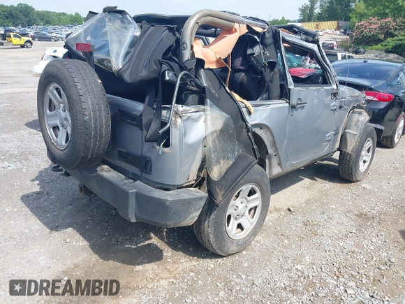 2014 Jeep Wrangler Sport with VIN 1C4AJWAG6EL192448, listed as a IAAI auction lot 42479738 with 44,848 mi miles and . Bid and sale history available at DreamBid. Image 4.