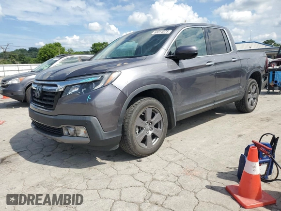 2020 Honda Ridgeline RTL-E with VIN 5FPYK3F77LB012808, listed as a Copart auction lot 60014575 with 85,280 mi miles and Salvage title. Bid and sale history available at DreamBid. Image 1.