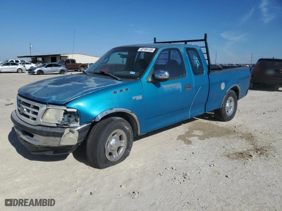 1998 Ford F-150 Standard with VIN 1FTZX1724WKC30122, listed as a Copart auction lot 42184135 with 245,636 mi miles and Salvage Title. Bid and sale history available at carsss.com. Image 1.