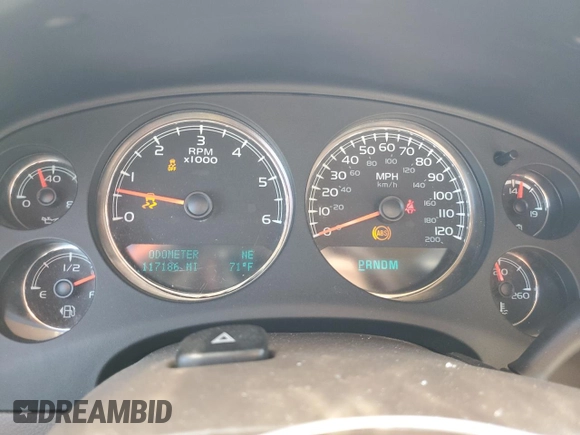 2013 Chevrolet Avalanche LTZ with VIN 3GNMCGE02DG208187, listed as a Copart auction lot 52190205 with 117,186 mi miles and Clean title. Bid and sale history available at DreamBid. Image 9.