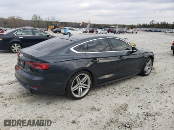 2018 Audi A5 Sportback Premium Plus with VIN WAUENCF59JA028433, listed as a Copart auction lot 48007004 with 75,045 mi miles. Bid and sale history available at carsss.com. Image 3.