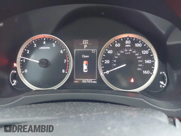 2015 Lexus IS 250 with VIN JTHCF1D25F5019537, listed as a IAAI auction lot 41643532 with 66,765 mi miles and . Bid and sale history available at DreamBid. Image 7.