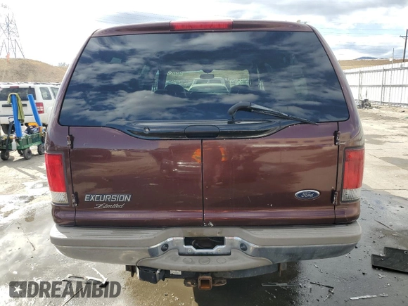 2000 Ford Excursion Limited с VIN 1FMNU43S7YEB85589, выставлен на аукционе Copart как лот 43738255 с пробегом 233 688 миль миль и Списание • Salvage title. История ставок и продаж доступна на DreamBid. Изображение 6.