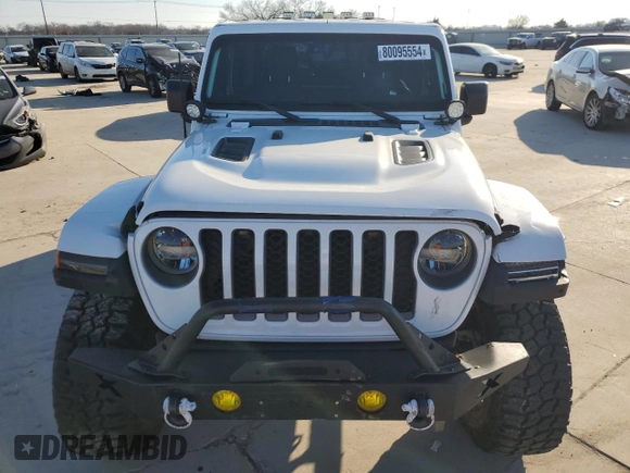 2022 Jeep Gladiator Rubicon with VIN 1C6JJTBG5NL152818, listed as a Copart auction lot 80095554 with 9,579 mi miles and Salvage title. Bid and sale history available at DreamBid. Image 5.