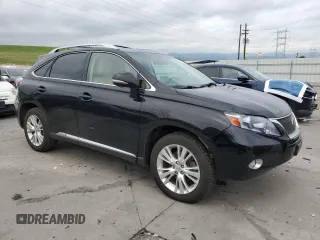 2012 Lexus RX 450h with VIN JTJBC1BA1C2046549, listed as a Copart auction lot 59637875 with 114,353 mi miles and Salvage title. Bid and sale history available at DreamBid. Image 4.