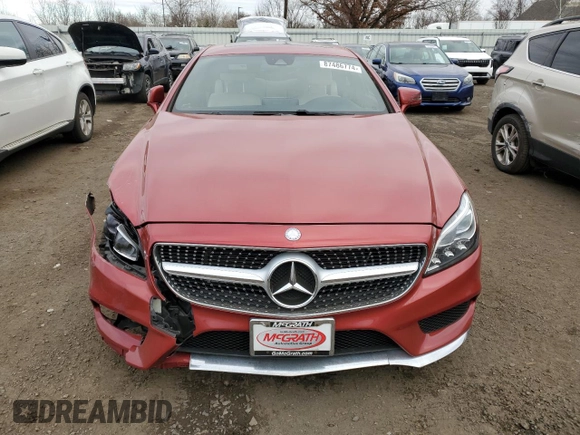 2015 Mercedes-Benz CLS 400 with VIN WDDLJ6HB4FA153587, listed as a Copart auction lot 87486774 with 76,854 mi miles and Salvage title. Bid and sale history available at DreamBid. Image 5.