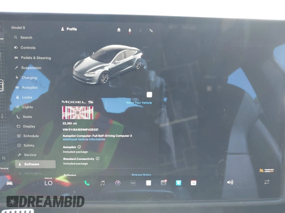 2021 Tesla Model S Plaid с VIN 5YJSA1E61MF435321, выставлен на аукционе IAAI как лот 41832006 с пробегом 23 361 миль миль и . История ставок и продаж доступна на DreamBid. Изображение 7.
