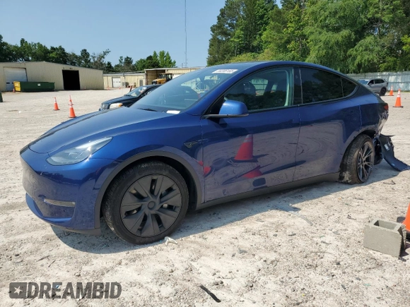 2024 Tesla Model Y Long Range with VIN 7SAYGAEE6RF202481, listed as a Copart auction lot 59208165 with 15,346 mi miles and Salvage title. Bid and sale history available at DreamBid. Image 1.