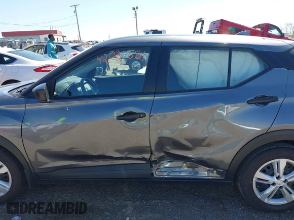 2021 Nissan Kicks S with VIN 3N1CP5BV3ML504763, listed as a IAAI auction lot 42037651 with 36,247 mi miles and . Bid and sale history available at carsss.com. Image 6.