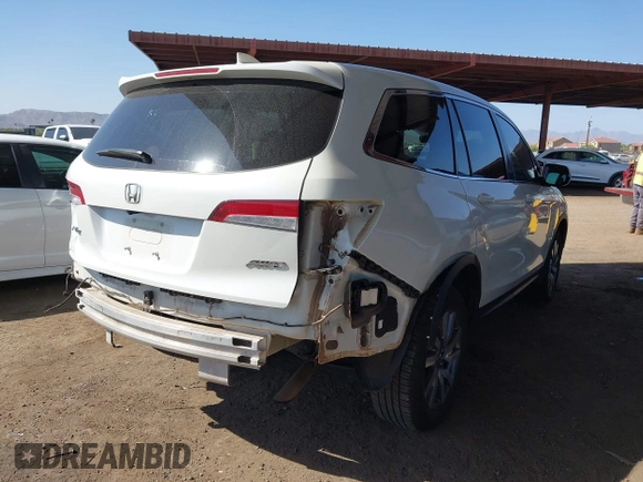 2019 Honda Pilot EX-L z VIN 5FNYF6H52KB083410, wystawiony jako IAAI lot #42290286 z przebiegiem 95 534 mil mil oraz . Historia ofert i sprzedaży dostępna na DreamBid. Obrazek 4.