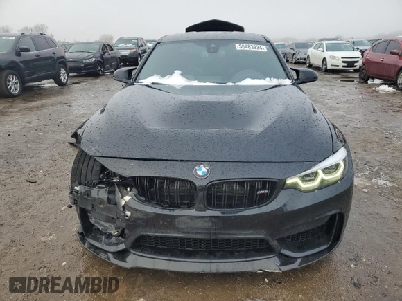 2018 BMW M3 with VIN WBS8M9C50J5K99733, listed as a Copart auction lot 38483924 with 40,210 mi miles. Bid and sale history available at carsss.com. Image 5.