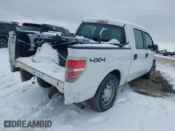 2013 Ford F-150 XL with VIN 1FTFW1EF1DFC14283, listed as a IAAI auction lot 41641563 with 0 mi miles. Bid and sale history available at carsss.com. Image 4.