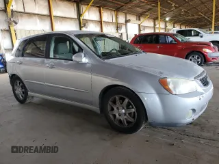 2006 Kia Spectra with VIN KNAFE162665365284, listed as a Copart auction lot 52147085 with 139,570 mi miles and Salvage Title. Bid and sale history available at carsss.com. Image 4.