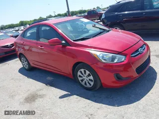 2015 Hyundai Accent GLS with VIN KMHCT4AE1FU801913, listed as a IAAI auction lot 42035825 with 104,701 mi miles. Bid and sale history available at carsss.com. Image 1.
