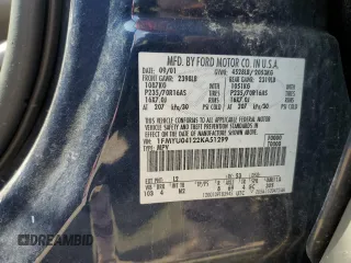 2002 Ford Escape XLT Choice with VIN 1FMYU04122KA51299, listed as a Copart auction lot 59089055 with Not provided miles and Salvage title. Bid and sale history available at DreamBid. Image 12.