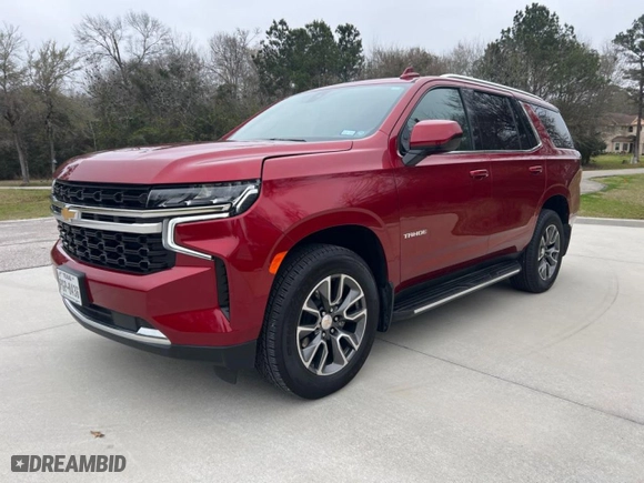 2021 Chevrolet Tahoe LS with VIN 1GNSCMKD0MR290532, listed as a Copart auction lot 46305935 with 14,835 mi miles and Clean Title. Bid and sale history available at carsss.com. Image 1.