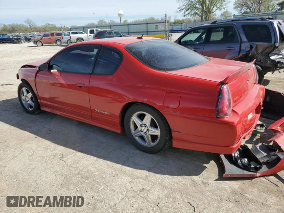2005 Chevrolet Monte Carlo SS Supercharged z VIN 2G1WZ151659313406, wystawiony jako Copart lot #51534635 z przebiegiem 242 283 mil mil oraz Szkoda całkowita • Salvage title. Historia ofert i sprzedaży dostępna na DreamBid. Obrazek 2.
