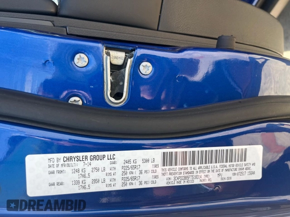 2015 Dodge Journey SXT with VIN 3C4PDCBB5FT518314, listed as a Copart auction lot 54726125 with 34,216 mi miles and Salvage Title. Bid and sale history available at carsss.com. Image 15.