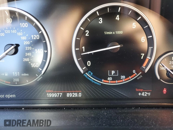 2013 BMW 7 Series 750Li with VIN WBAYE8C53DD132823, listed as a Copart auction lot 46090795 with 199,977 mi miles and Salvage title. Bid and sale history available at DreamBid. Image 9.