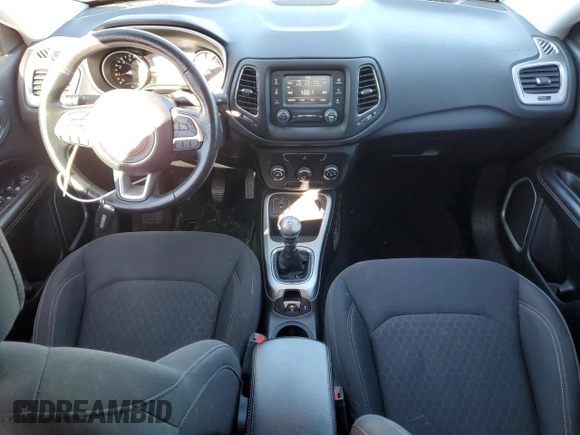 2017 Jeep Compass Sport with VIN 3C4NJCAB4HT672923, listed as a Copart auction lot 78287074 with 70,724 mi miles and Salvage Title. Bid and sale history available at carsss.com. Image 8.