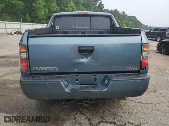 2007 Honda Ridgeline RT with VIN 2HJYK16297H528598, listed as a Copart auction lot 57269505 with 266,820 mi miles and Salvage title. Bid and sale history available at DreamBid. Image 6.
