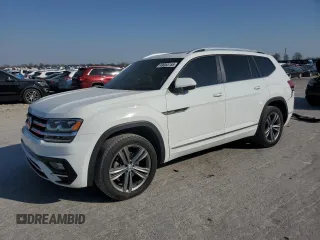 2019 Volkswagen Atlas SEL R-Line with VIN 1V2RR2CA5KC514018, listed as a Copart auction lot 49083155 with 97,812 mi miles and Salvage title. Bid and sale history available at DreamBid. Image 1.